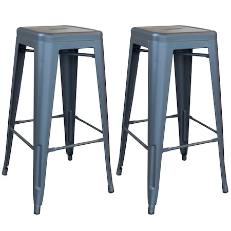 Amerihome Indoor/Outdoor 30" Metal Bar Stool Set, PK2 BSZGM302PK